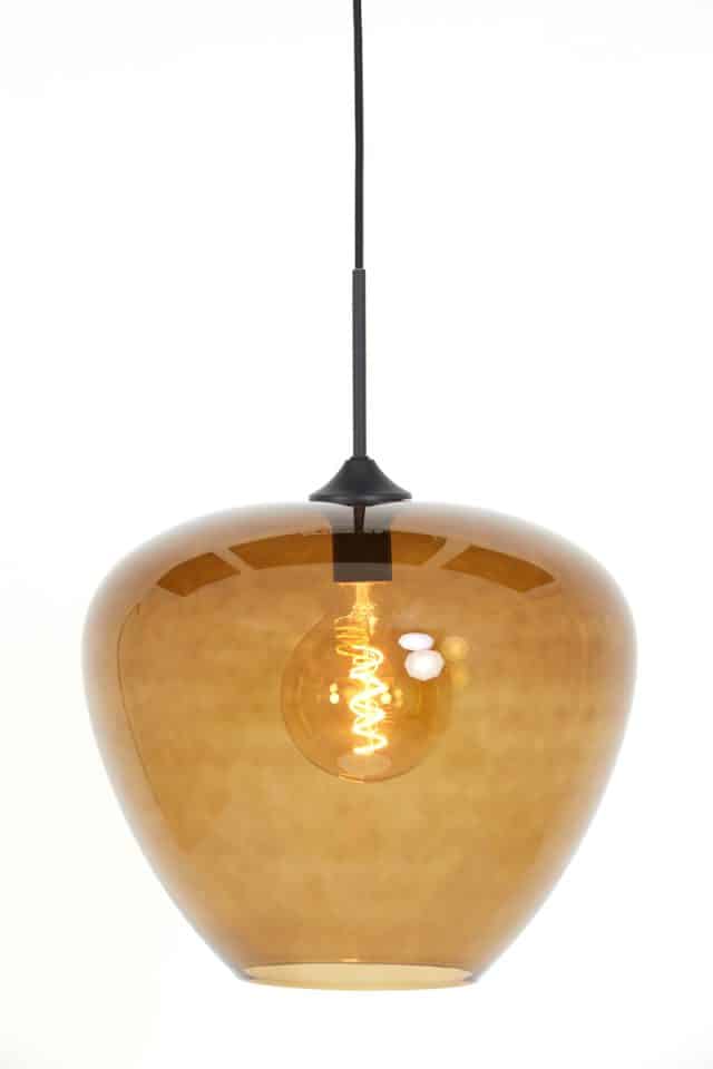 Hanging Lamp 40 215 34 Cm Mayson Glass Brown Black