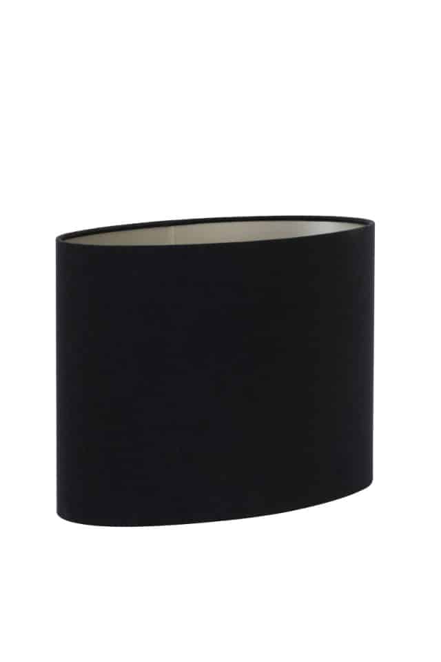 Shade Oval Straight Slim 30 15 25 Cm Velours Black Taupe