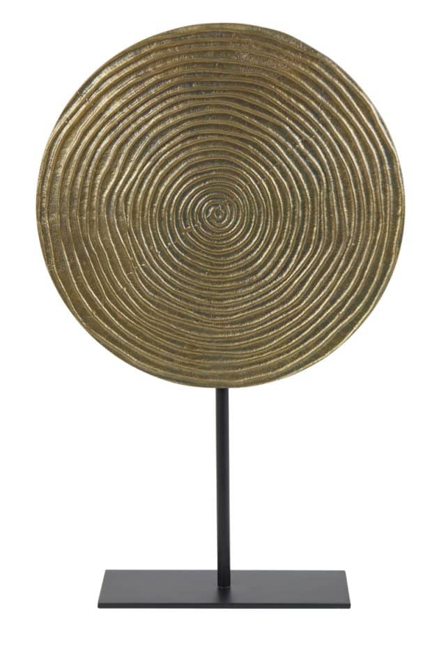 Ornament On Base 35x10x56 Cm Rawas R Ant Brnz Circle Mt Blck