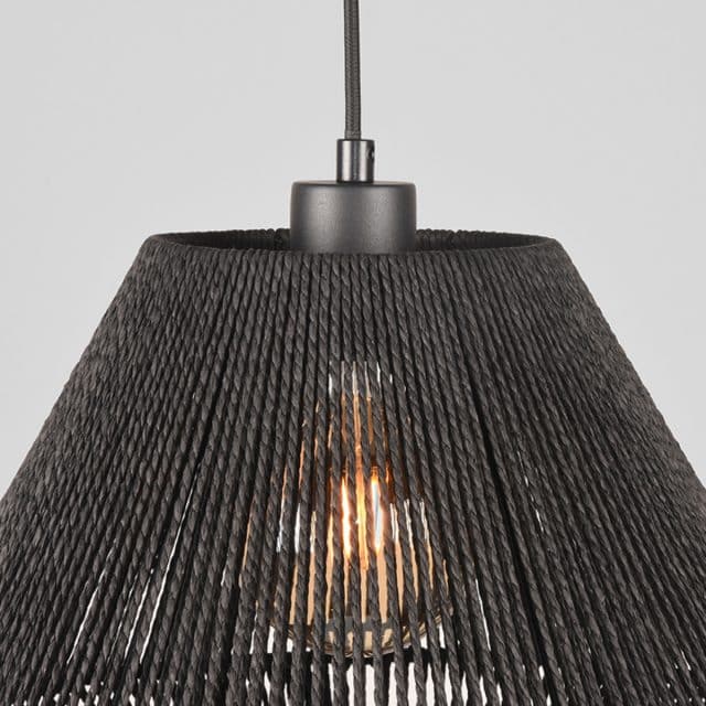 Label51 Hanglamp Ibiza 8211 Zwart 8211 Jute 8211 1 Lichts