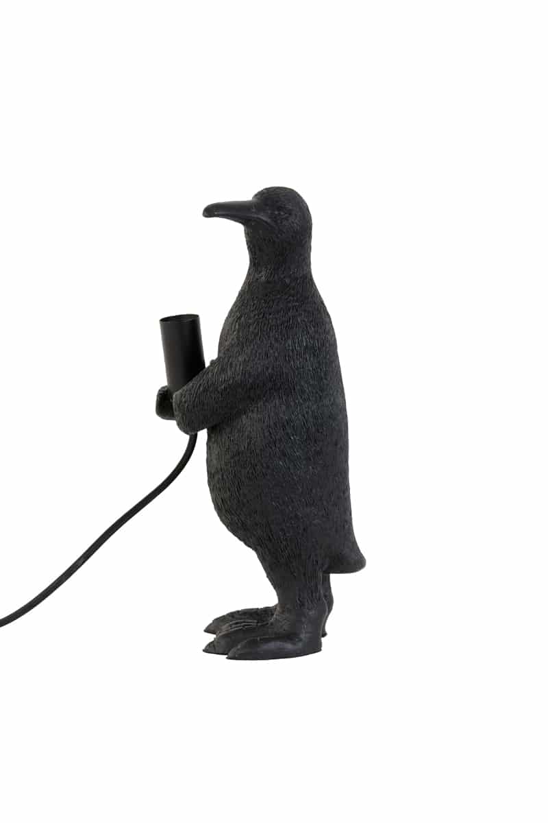 Table Lamp E14 16x13x34 Cm Penguin Matt Black