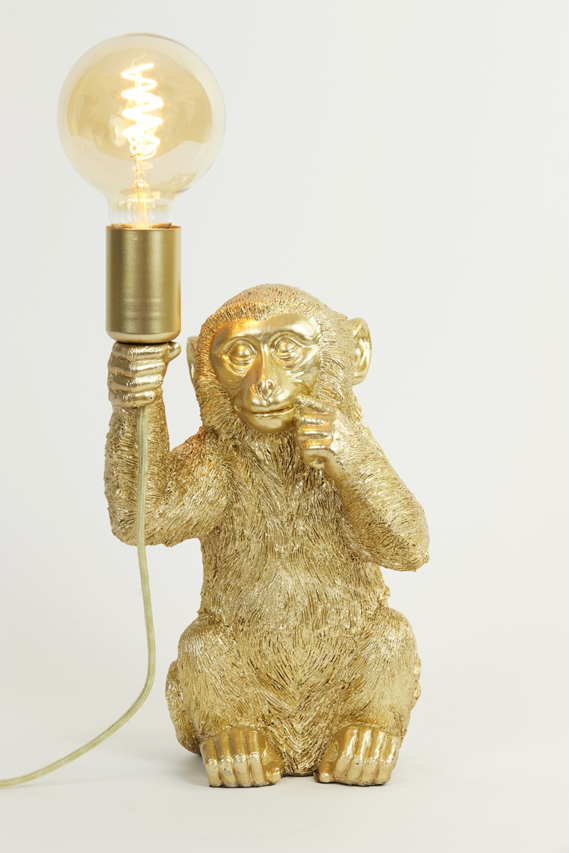 Table Lamp 20 215 19 5 215 34 Cm Monkey Gold