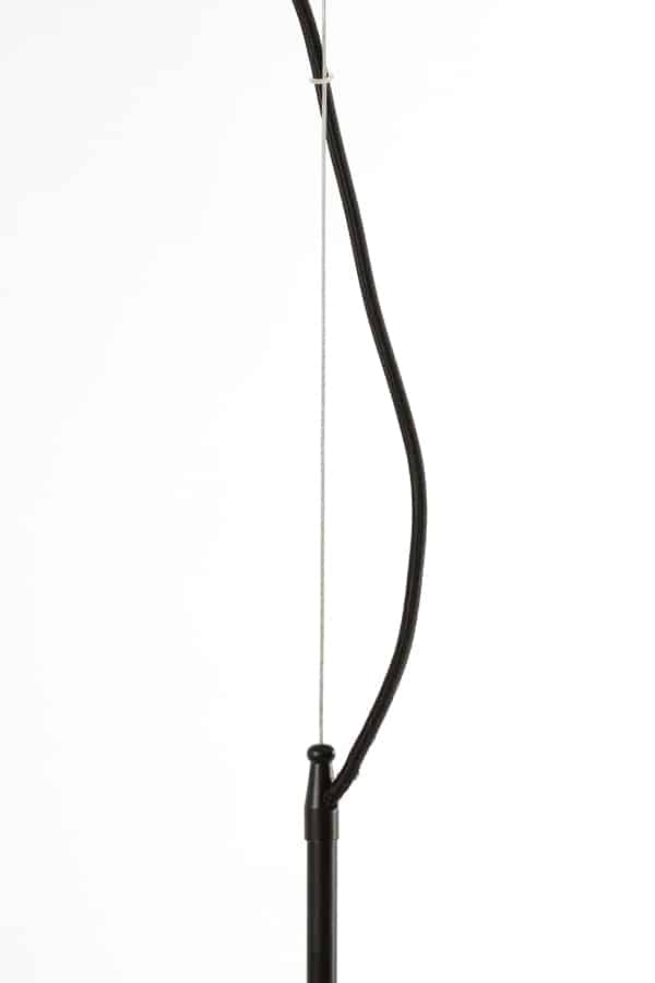 Hanging Lamp 45 215 48 Cm Misty Smoked Glass Matt Black