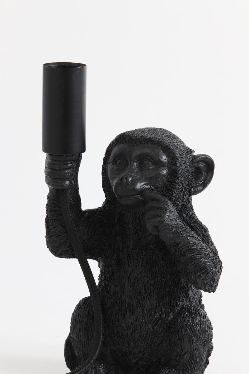 Table Lamp E14 13 215 12 5 215 23 5 Cm Monkey Matt Black