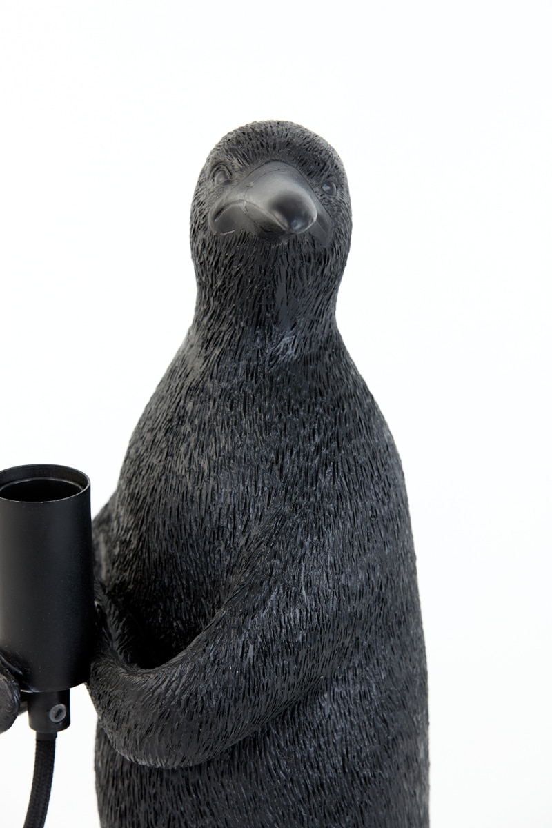 Table Lamp E14 16x13x34 Cm Penguin Matt Black