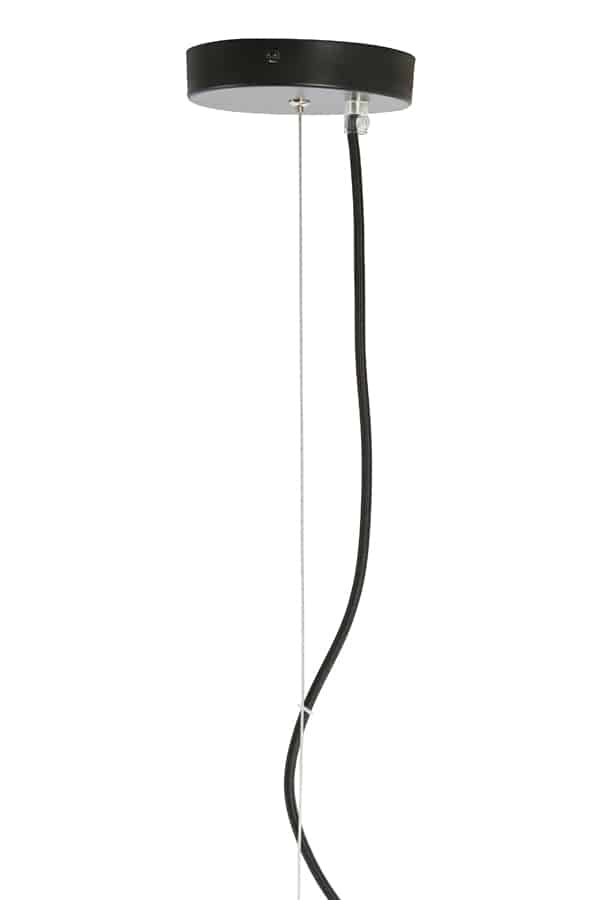 Hanging Lamp 45 215 48 Cm Misty Smoked Glass Matt Black