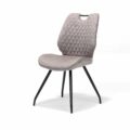 Eetkamerstoel Hardy zwart Stof Soft Pebble