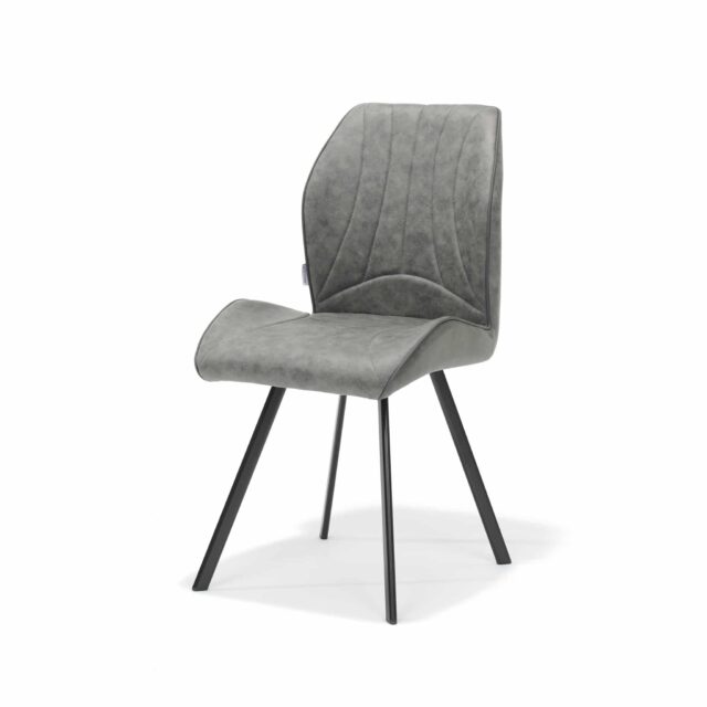 Eetkamerstoel Gana Zwart Stof Soft Steel
