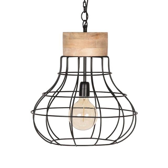 Label51 Hanglamp Drop 8211 Zwart 8211 Mangohout