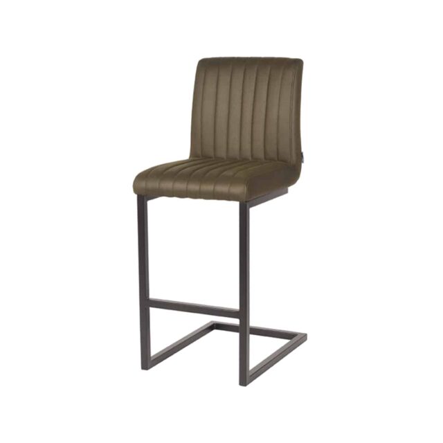 Barkruk Milo 8211 Army Green 8211 Microfiber 8211 Zithoogte 65