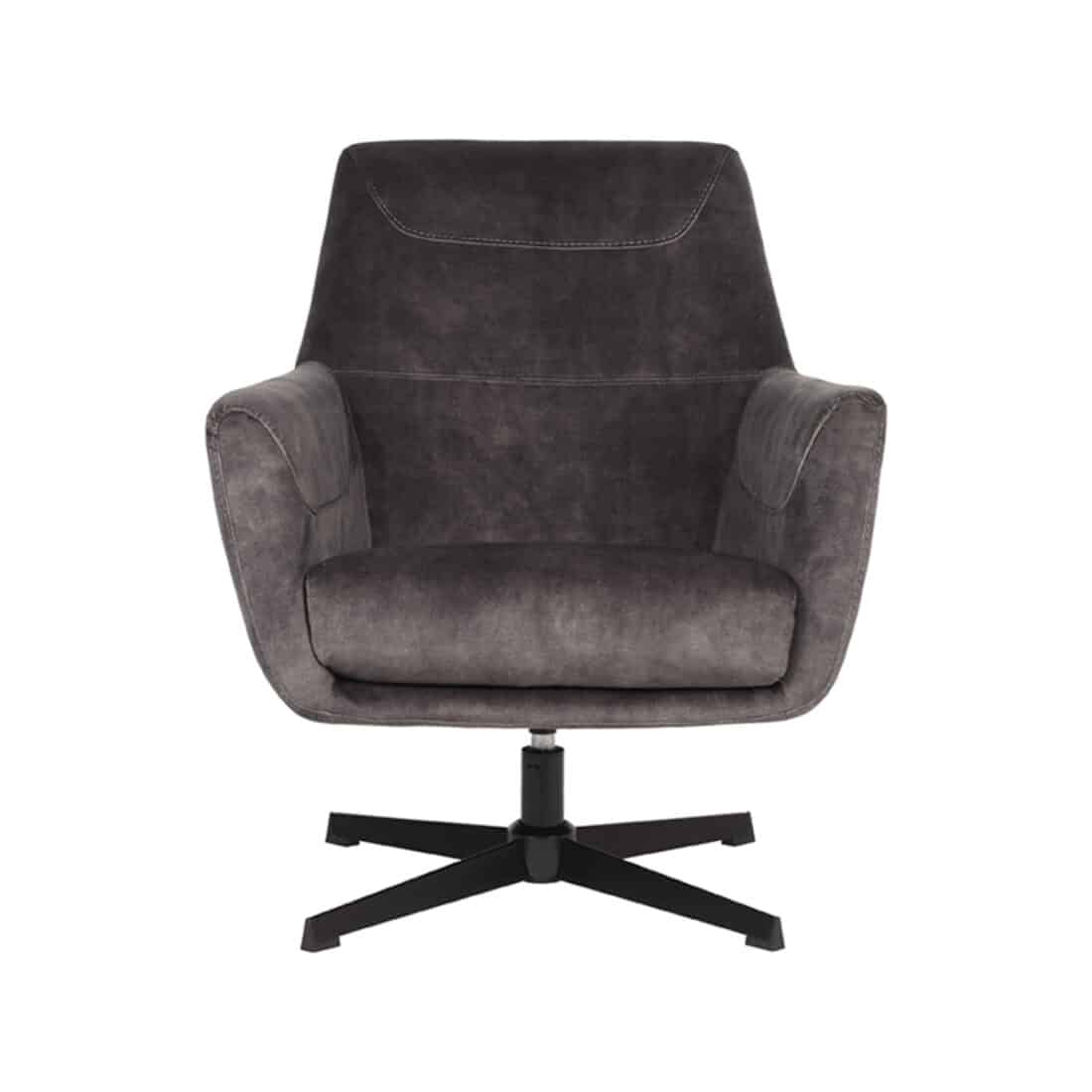 Label51 Fauteuil Toby 8211 Antraciet 8211 Velours