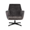 Label51 Fauteuil Toby 8211 Antraciet 8211 Velours