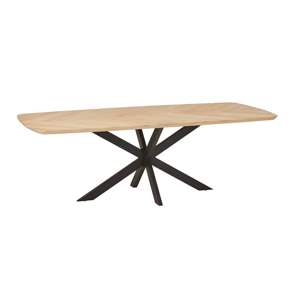 Eetkamertafel Geneve 8211 220 215 110 Cm 8211 Met Verjongde Rand En Spinpoot