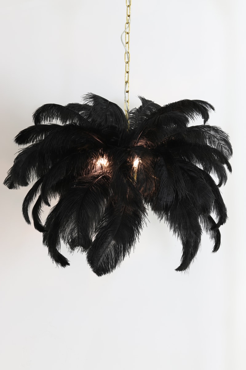 Hanglamp Feather 8211 Zwart 8211 80cm