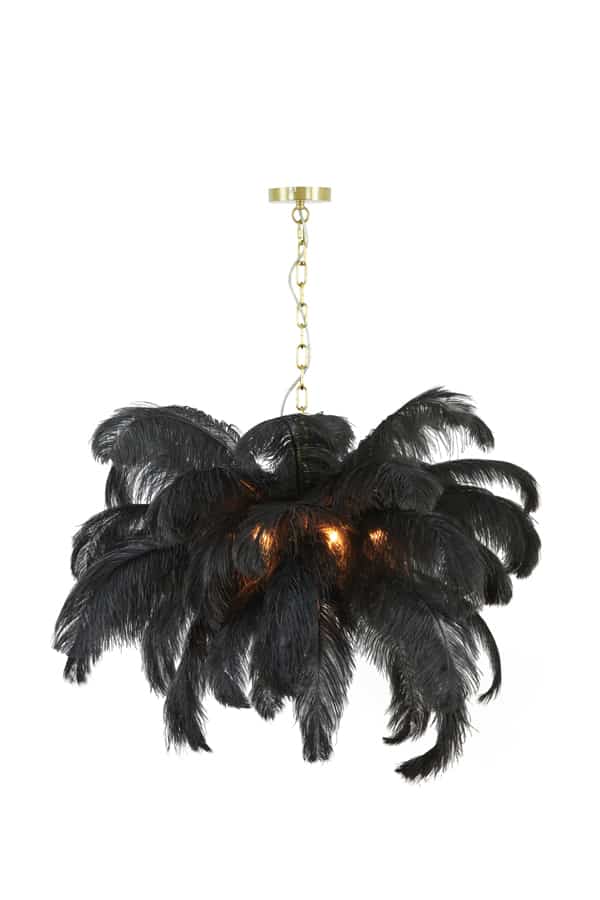 Hanglamp Feather 8211 Zwart 8211 80cm