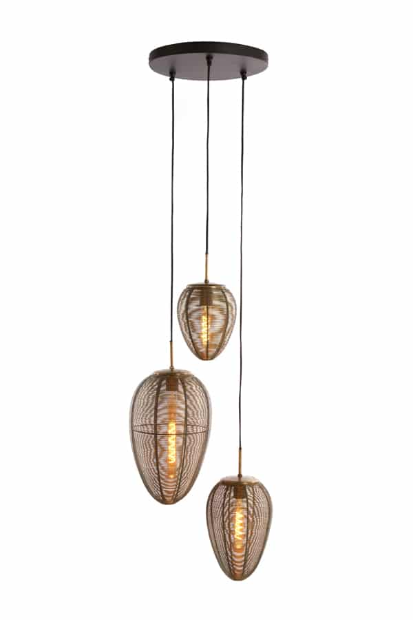 Hanglamp Yaelle 8211 Antiek Brons 8211 36cm 8211 3l