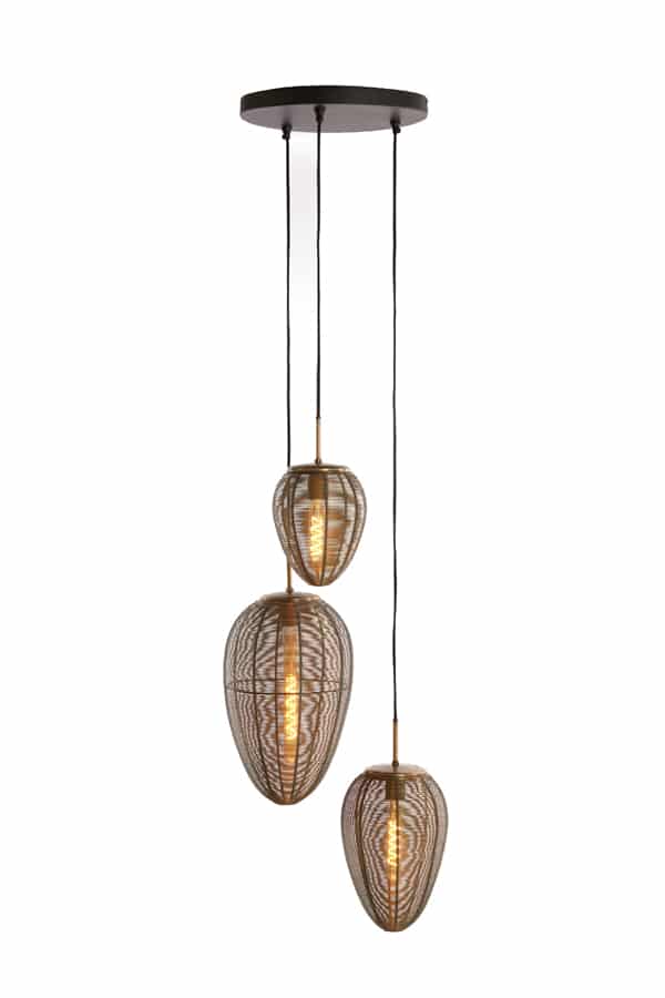 Hanglamp Yaelle 8211 Antiek Brons 8211 36cm 8211 3l