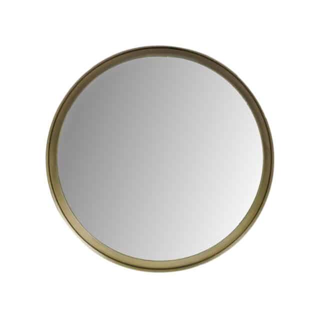 Hsm Collection Ronde Spiegel 40x3x40 Goud Metaal