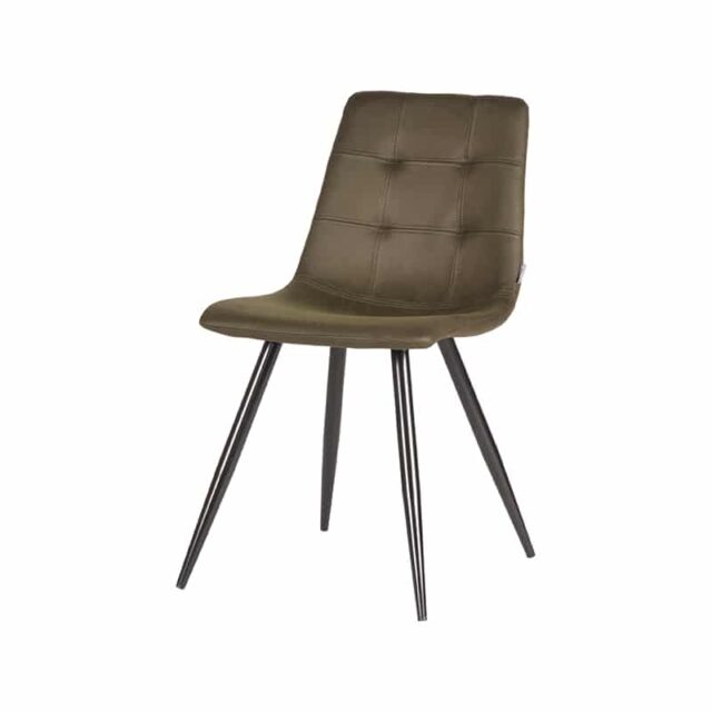 Eetkamerstoel Jay 8211 Army Green 8211 Microfiber
