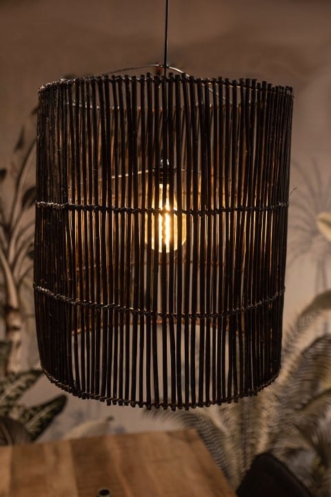 Hsm Collection Hanglamp 50 215 56 Zwart Rotan