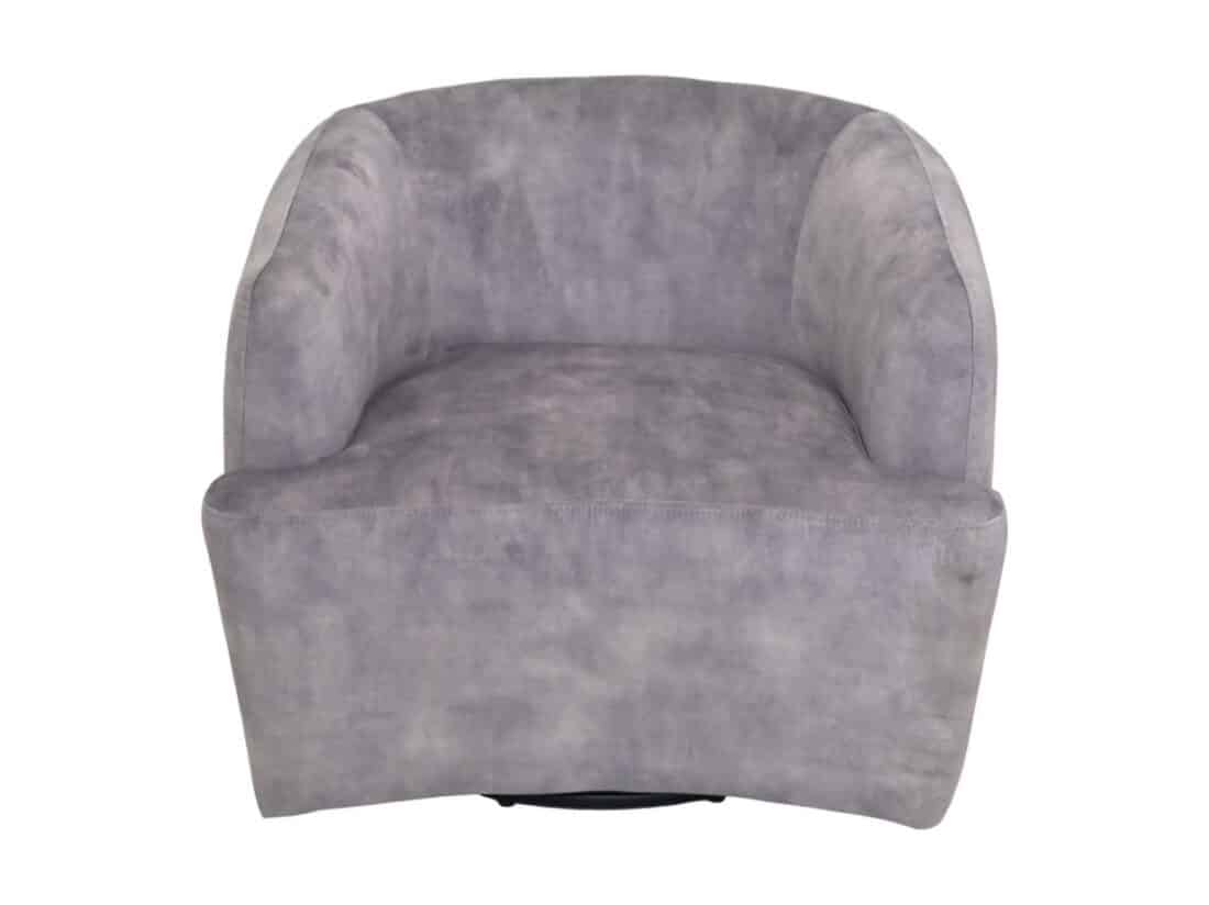 Hsm Collection Draaifauteuil Adore 180 80x77x71 Dolfijn Grijs Zwart Stof Metaal