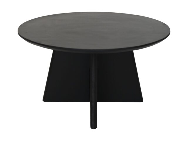 Hsm Collection Ronde Salontafel Kruispoot 80x80x45 Zwart Mango