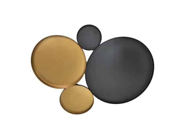 Hsm Collection Wanddecoratie 61x47x2 Zwart Goud Metaal