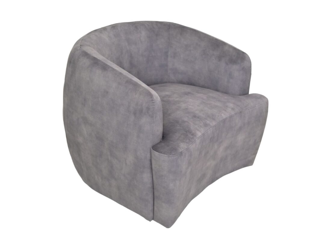 Hsm Collection Draaifauteuil Adore 180 80x77x71 Dolfijn Grijs Zwart Stof Metaal