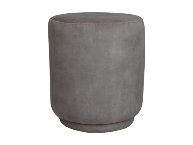 Hsm Collection Ronde Poef Otto 37x37x44 Wit Stof