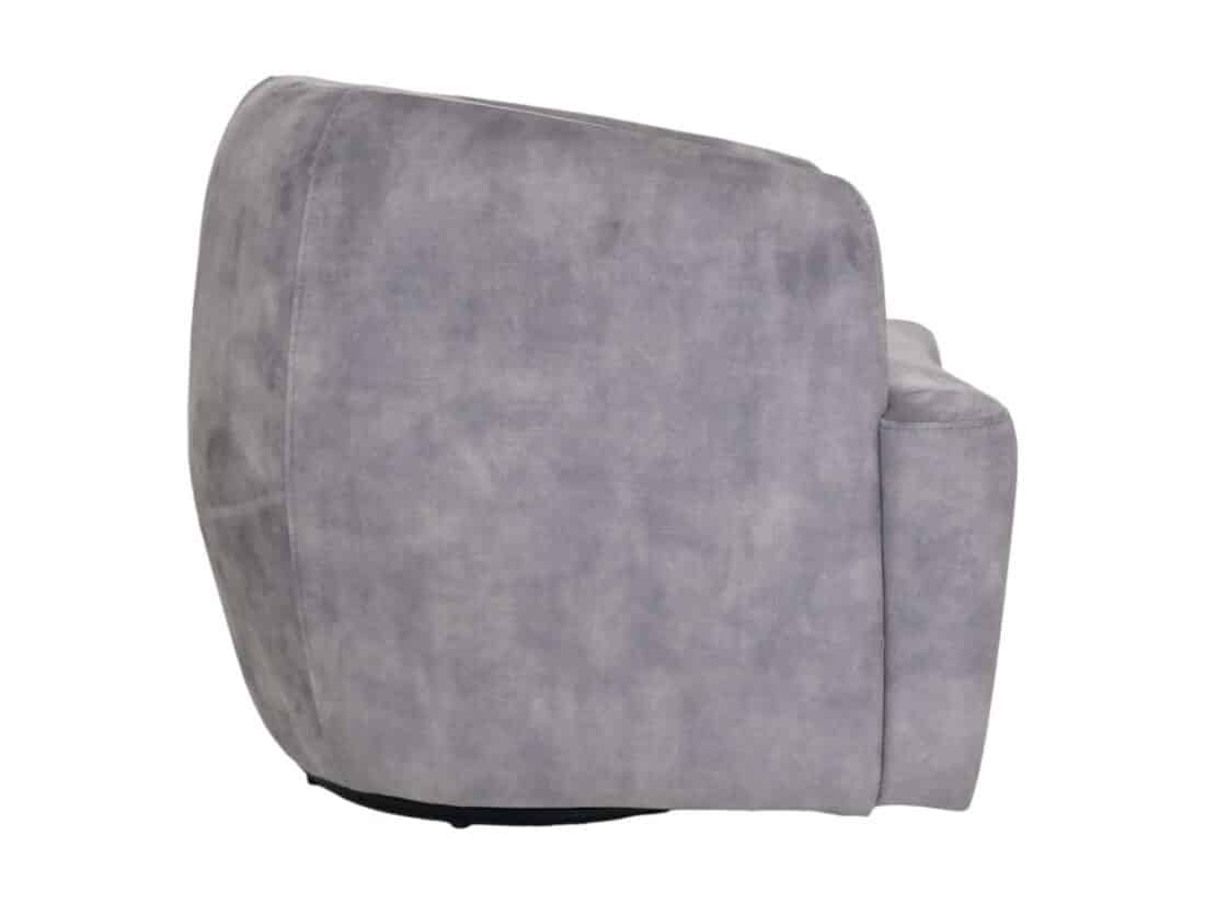 Hsm Collection Draaifauteuil Adore 180 80x77x71 Dolfijn Grijs Zwart Stof Metaal