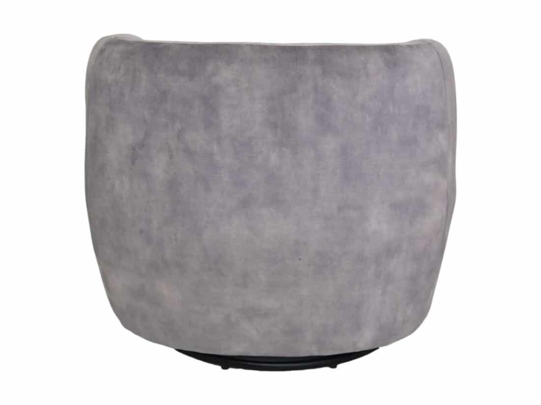 Hsm Collection Draaifauteuil Adore 180 80x77x71 Dolfijn Grijs Zwart Stof Metaal