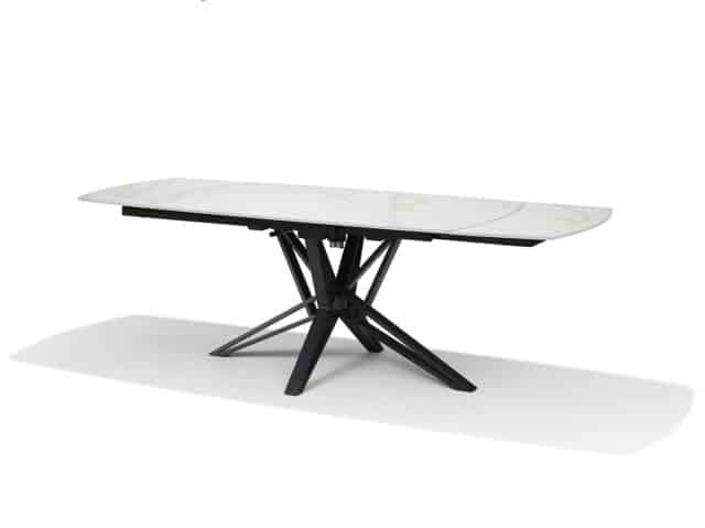Vegas Eetkamertafel Deckstone Wit Marmer 160 240x90 Uitschuifbaar