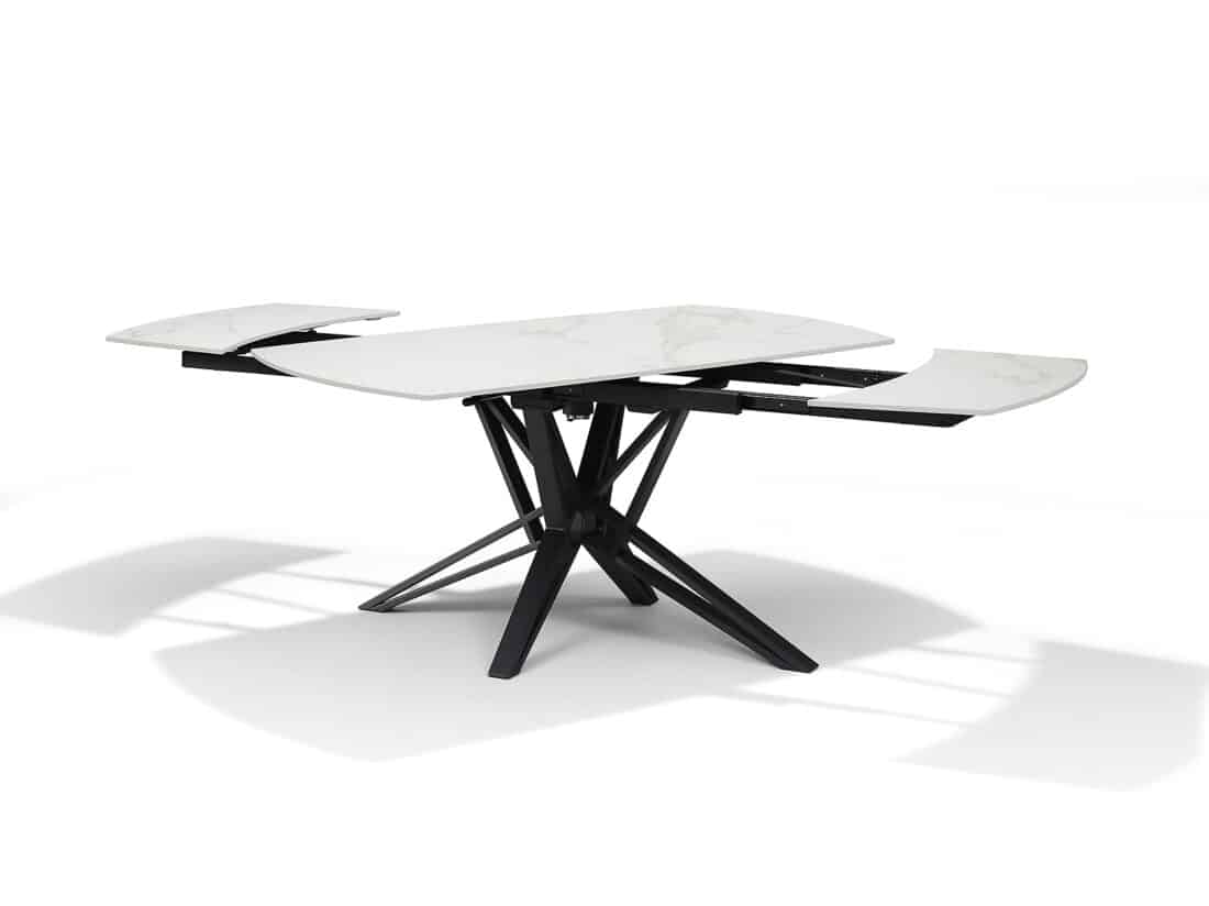 Vegas Eetkamertafel Deckstone Wit Marmer 160 240x90 Uitschuifbaar