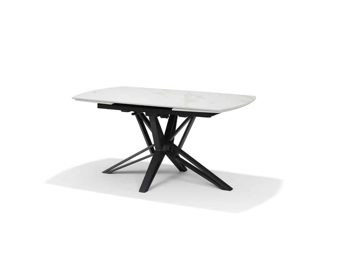 Vegas Eetkamertafel Deckstone Wit Marmer 160 240x90 Uitschuifbaar