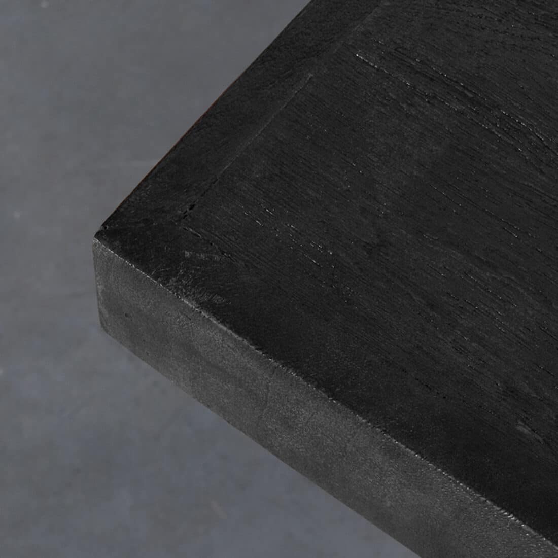 Label51 Eetkamertafel Tafelblad Straight Edge 8211 Zwart 8211 Mangohout 8211 120 Cm Straight
