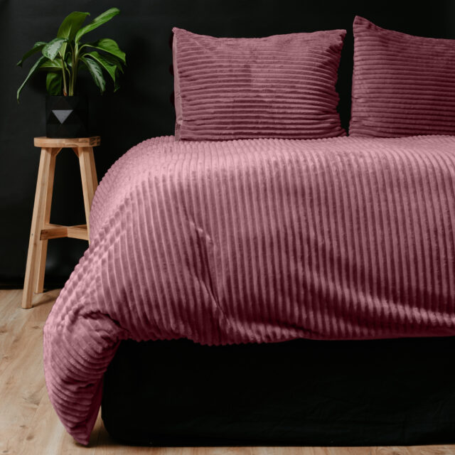 Rib Teddy Oud Roze 200 X 200 220