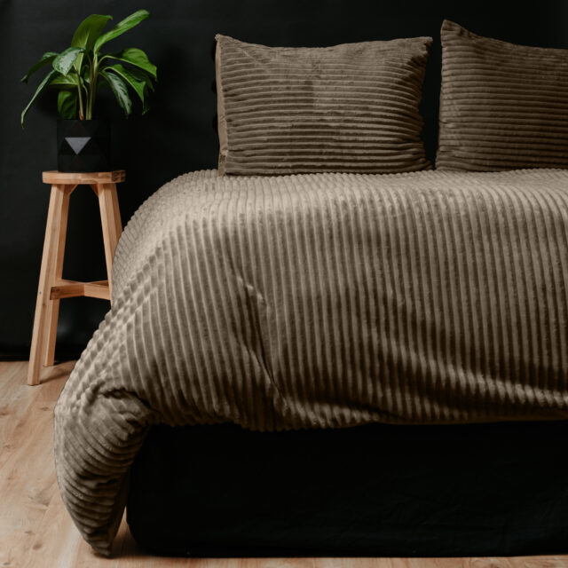 Rib Teddy Taupe 200 X 200 220