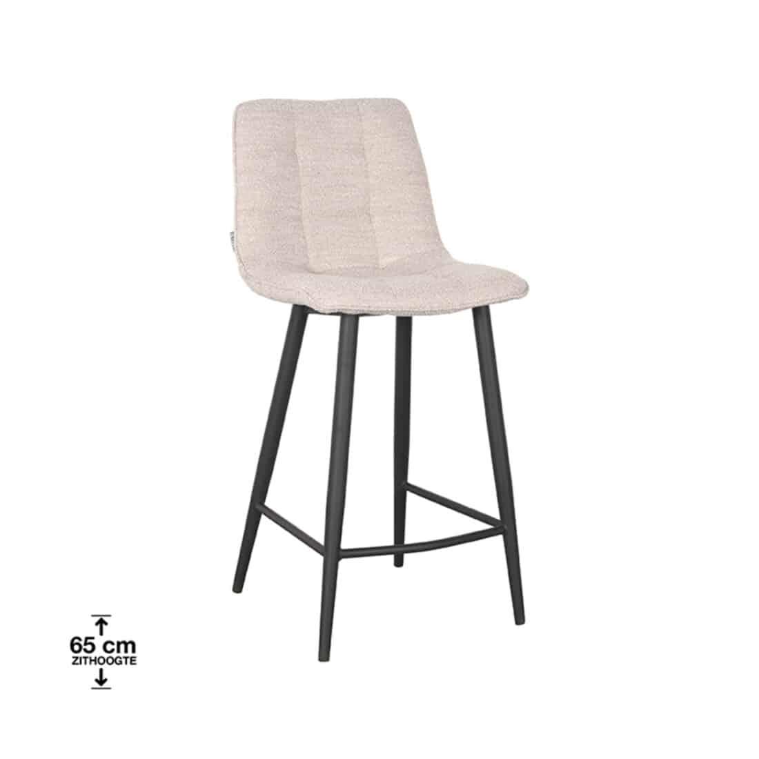 Barkruk Jelt 8211 Naturel 8211 Boucle 8211 Zithoogte 65