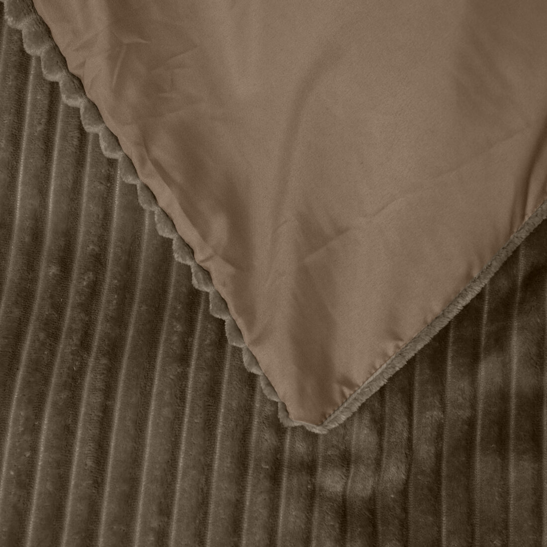 Rib Teddy Taupe 200 X 200 220