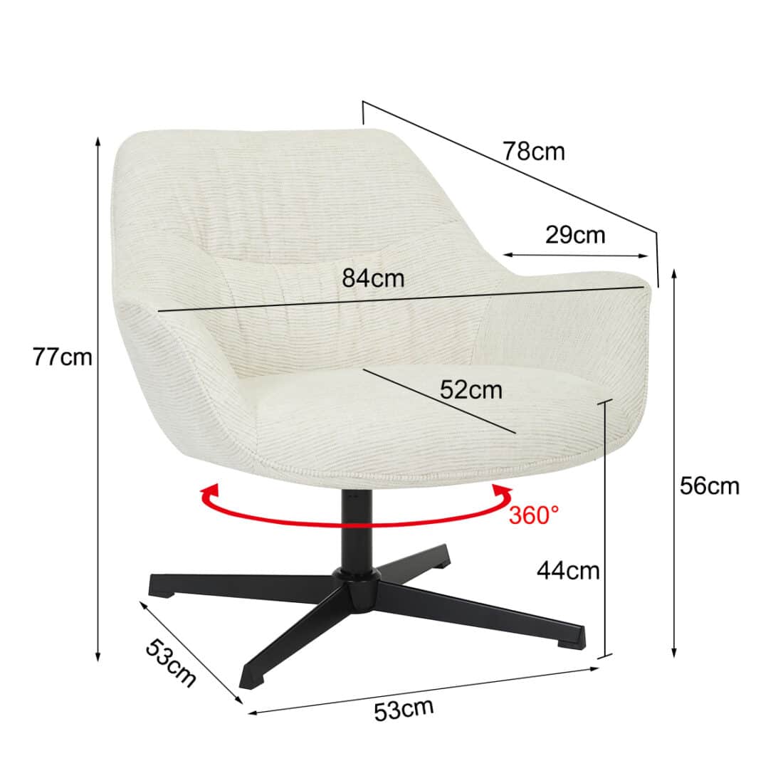 Fauteuil Daphne 8211 Sand