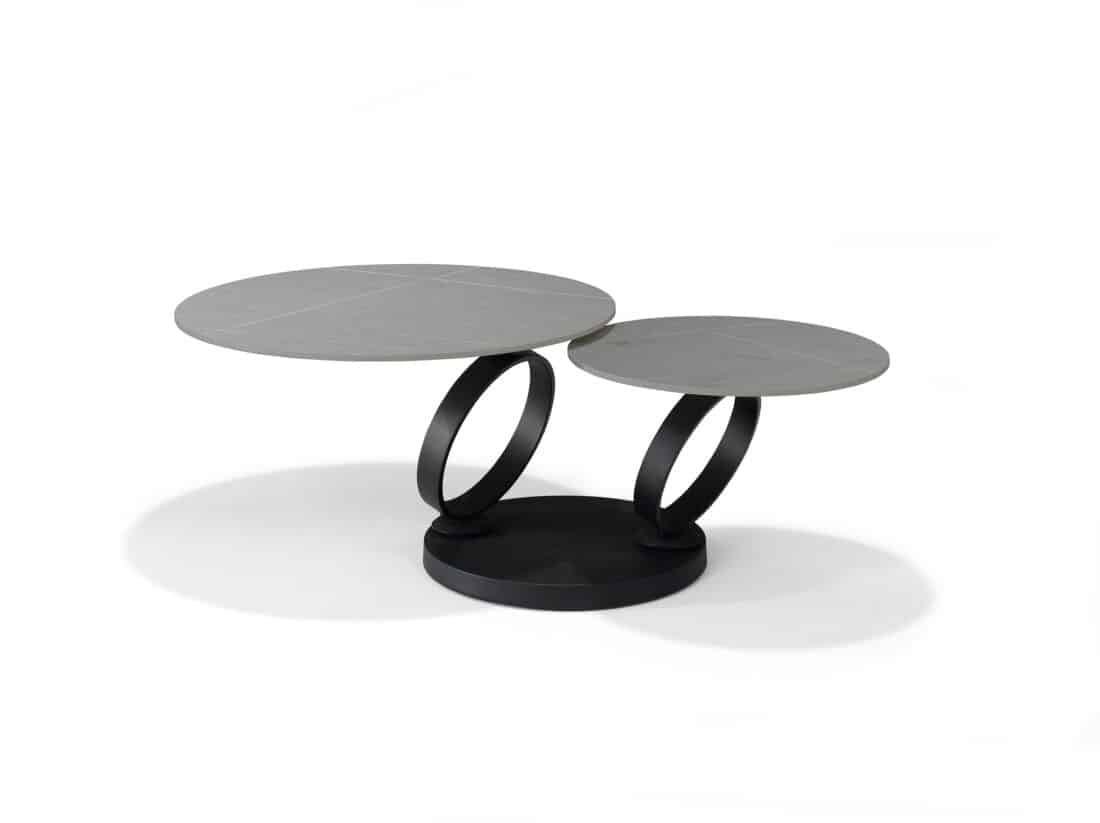 Salontafel Orion 8211 B 5706 8211 Grijs Deckstone 8211 2 Bladen Draaibaar