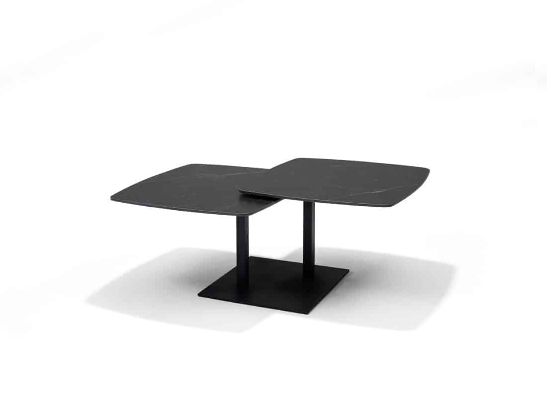 Salontafel Gemini 8211 Zwart Deckstone 8211 2 Bladen Schuifbaar