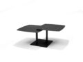 Salontafel Gemini - Zwart Deckstone - 2 Bladen Schuifbaar