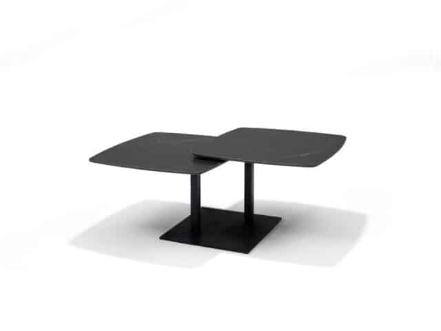 Salontafel Gemini 8211 Zwart Deckstone 8211 2 Bladen Schuifbaar