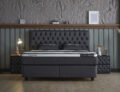 Opbergboxspring Modebedd Beige 160x200cm