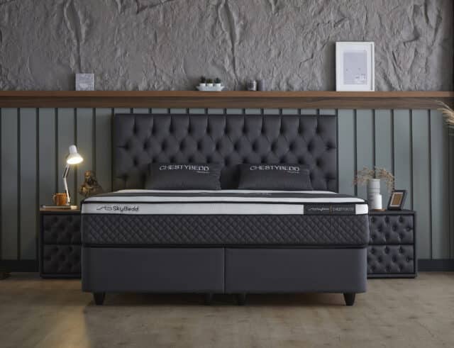 Opbergboxspring Modebedd Beige 160x200cm