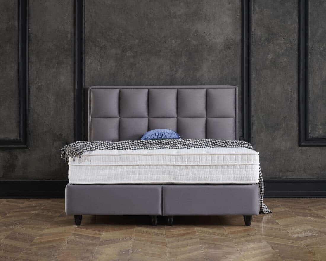 Opbergboxspring Miami Velvet Antraciet 180x200cm