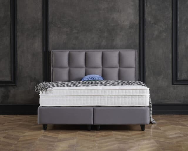 Opbergboxspring Miami Velvet Antraciet 180x200cm