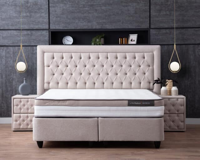 Opbergboxspring Oxybedd Beige 180x200cm