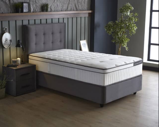 Opbergboxspring Modebed Antraciet 90x200cm 8211 Eenpersoons